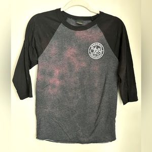 Obey black & Acid washed baseball tee